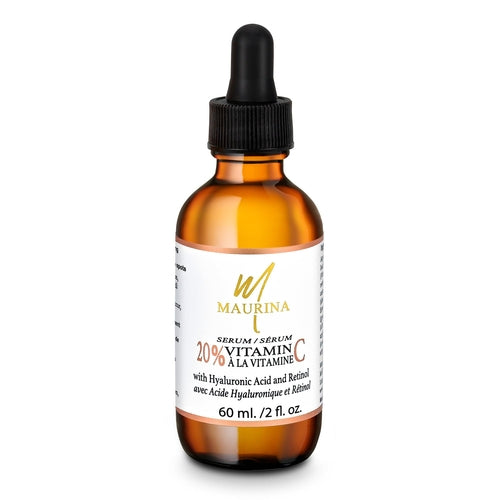 Sérum Visage Vitamine C 20% – Acide Hyaluronique & Rétinol