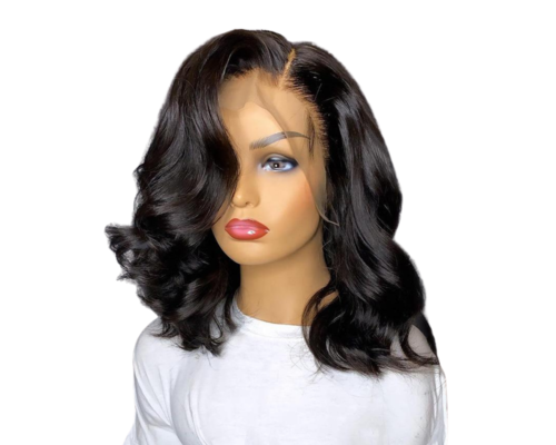Perruque Bob Courte Lace Front 13x4 – 100% Cheveux Naturels Body Wave, Densité 180%