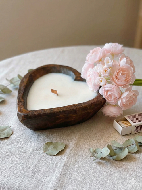Bougie Romantique Endless Love – Ambiance Bois & Lumière Chaude