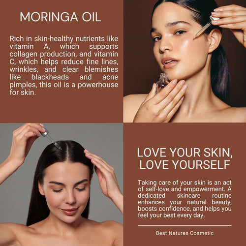 Huile de Moringa Bio – Pressée à Froid, Non Raffinée